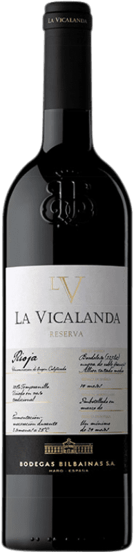 29,95 € Free Shipping | Red Wine Bodegas Bilbaínas La Vicalanda Reserve — Aged D.O.Ca. Rioja The Rioja Spain Tempranillo Bottle 75 cl