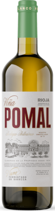 9,95 € Envio grátis | Vinho branco Bodegas Bilbaínas Viña Pomal Crianza D.O.Ca. Rioja La Rioja Espanha Viura, Malvasía Garrafa 75 cl