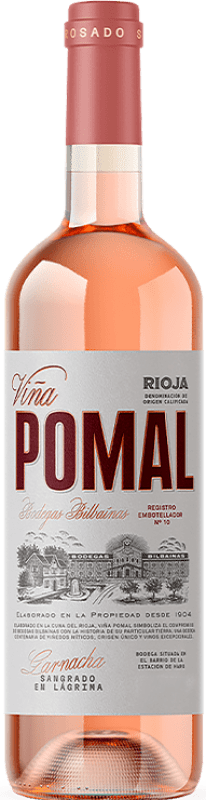 12,95 € Бесплатная доставка | Розовое вино Bodegas Bilbaínas Viña Pomal D.O.Ca. Rioja Ла-Риоха Испания Grenache, Viura бутылка 75 cl