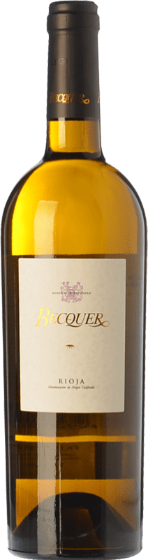 10,95 € Бесплатная доставка | Белое вино Bodegas Escudero Becquer старения D.O.Ca. Rioja Ла-Риоха Испания Viura, Chardonnay бутылка 75 cl