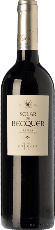10,95 € Envoi gratuit | Vin rouge Bodegas Escudero Solar de Becquer Crianza D.O.Ca. Rioja La Rioja Espagne Tempranillo, Grenache, Mazuelo Bouteille 75 cl