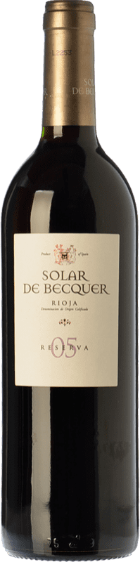 12,95 € Spedizione Gratuita | Vino Rosso Bodegas Escudero Solar de Becquer Riserva D.O.Ca. Rioja La Rioja Spagna Tempranillo, Garnacha — Grenache, Mazuelo 75 cl