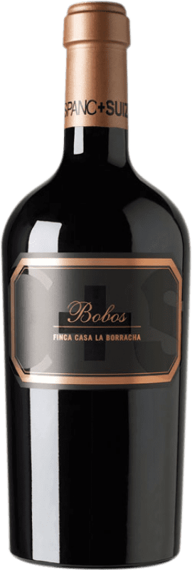 33,95 € Spedizione Gratuita | Vino Rosso Hispano-Suizas Bobos Finca Casa La Borracha Crianza — Invecchiato in Botte D.O. Utiel-Requena Comunità Valenciana Spagna Bobal Bottiglia 75 cl