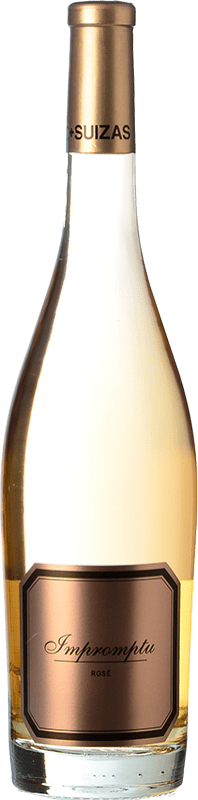 29,95 € 免费送货 | 玫瑰酒 Hispano-Suizas Impromptu Rosé D.O. Valencia 巴伦西亚社区 西班牙 Pinot Black 瓶子 75 cl