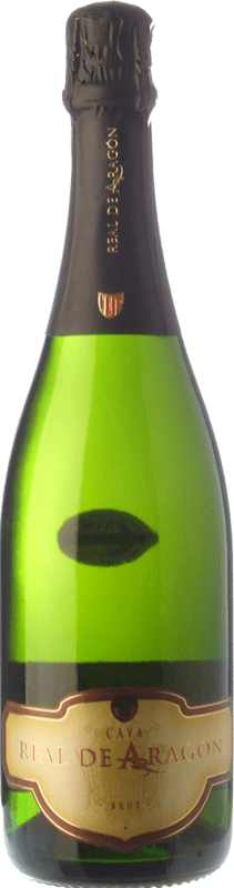 7,95 € Бесплатная доставка | Белое игристое вино Langa Real de Aragón Brut — брют молодое D.O. Cava Каталония Испания Macabeo — Макабео, Chardonnay — Шардоне 75 cl
