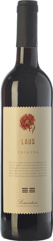 6,95 € Free Shipping | Red wine Laus Aged D.O. Somontano Aragon Spain Merlot, Cabernet Sauvignon Bottle 75 cl