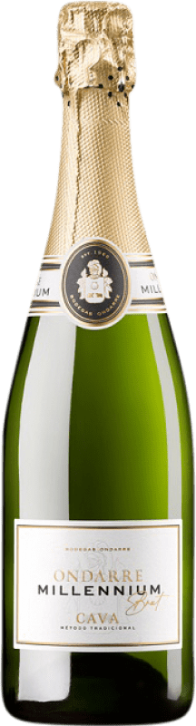 6,95 € 免费送货 | 白起泡酒 Ondarre Millennium Brut — 起泡酒 干型 年轻的 D.O. Cava 加泰罗尼亚 西班牙 Viura — 维乌拉 75 cl