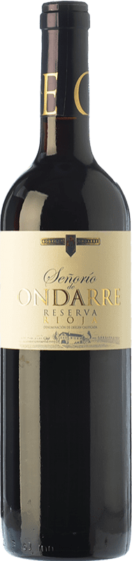 18,95 € Envío gratis | Vino tinto Ondarre Señorío Reserva D.O.Ca. Rioja La Rioja España Tempranillo, Garnacha, Mazuelo Botella 75 cl