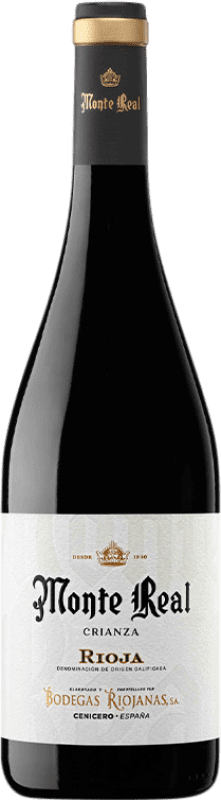 13,95 € Бесплатная доставка | Красное вино Bodegas Riojanas Monte Real старения D.O.Ca. Rioja Ла-Риоха Испания Tempranillo бутылка 75 cl