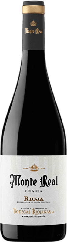 15,95 € Kostenloser Versand | Rotwein Bodegas Riojanas Monte Real Crianza — Kurze Fassreifung D.O.Ca. Rioja La Rioja Spanien Tempranillo Flasche 75 cl