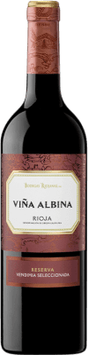 18,95 € Kostenloser Versand | Rotwein Bodegas Riojanas Viña Albina Auswahl Reserve — Gereift D.O.Ca. Rioja La Rioja Spanien Tempranillo, Graciano, Mazuelo 75 cl
