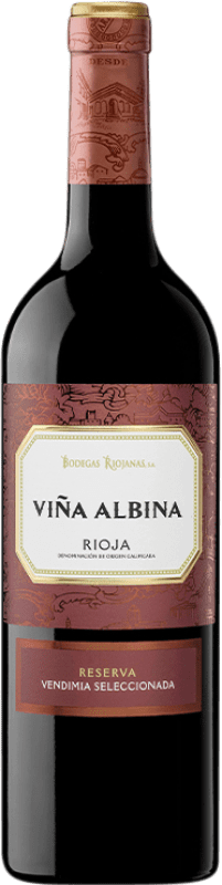 16,95 € Kostenloser Versand | Rotwein Bodegas Riojanas Viña Albina Selección Reserve D.O.Ca. Rioja La Rioja Spanien Tempranillo, Graciano, Mazuelo Flasche 75 cl