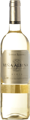 5,95 € Envío gratis | Vino Blanco Bodegas Riojanas Viña Albina Semiseco D.O.Ca. Rioja La Rioja España Viura, Malvasía Botella 75 cl