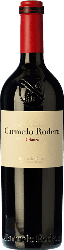 29,95 € Envoi gratuit | Vin rouge Carmelo Rodero Crianza D.O. Ribera del Duero Castille et Leon Espagne Tempranillo, Cabernet Sauvignon Bouteille 75 cl