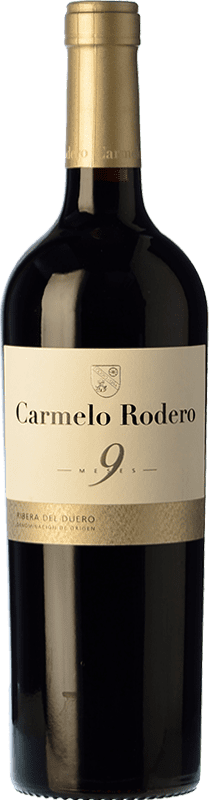 19,95 € Envío gratis | Vino tinto Carmelo Rodero 9 Meses Joven D.O. Ribera del Duero Castilla y León España Tempranillo Botella 75 cl