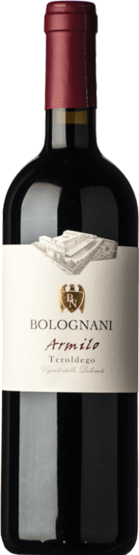 12,95 € Kostenloser Versand | Rotwein Bolognani Armìlo I.G.T. Vigneti delle Dolomiti Trentino Italien Teroldego Flasche 75 cl