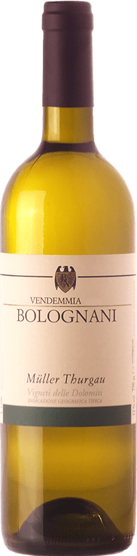 10,95 € Free Shipping | White wine Bolognani I.G.T. Vigneti delle Dolomiti Trentino Italy Müller-Thurgau Bottle 75 cl