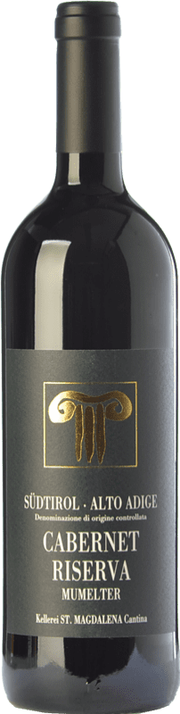 34,95 € Free Shipping | Red wine Bolzano Cabernet Mumelter Reserve D.O.C. Alto Adige Trentino-Alto Adige Italy Cabernet Sauvignon, Cabernet Franc Bottle 75 cl