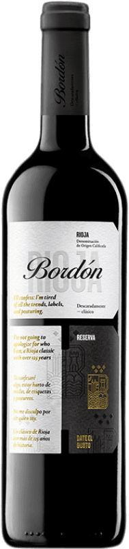 15,95 € Kostenloser Versand | Rotwein Bodegas Franco Españolas Bordón Reserve — Gereift D.O.Ca. Rioja La Rioja Spanien Tempranillo, Garnacha — Grenache, Mazuelo Flasche 75 cl