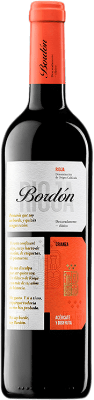 8,95 € 免费送货 | 红酒 Bodegas Franco Españolas Bordón 岁 D.O.Ca. Rioja 拉里奥哈 西班牙 Tempranillo, Grenache 瓶子 75 cl