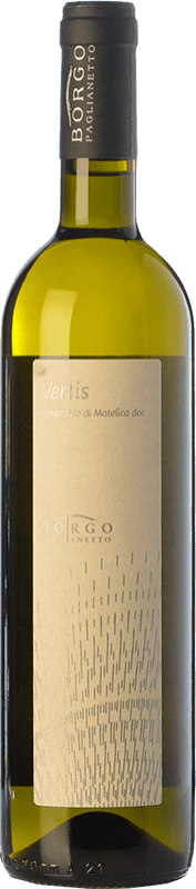 15,95 € Envío gratis | Vino blanco Borgo Paglianetto Vertis D.O.C. Verdicchio di Matelica Marche Italia Verdicchio Botella 75 cl