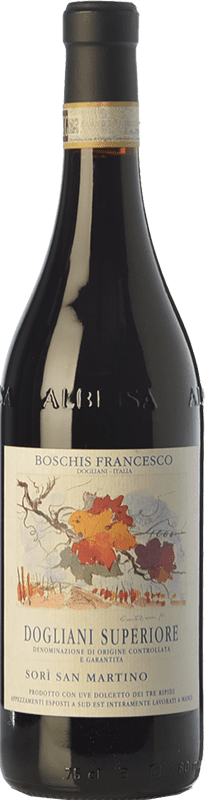 17,95 € Free Shipping | Red wine Boschis Sorì San Martino D.O.C.G. Dolcetto di Dogliani Superiore Piemonte Italy Dolcetto Bottle 75 cl