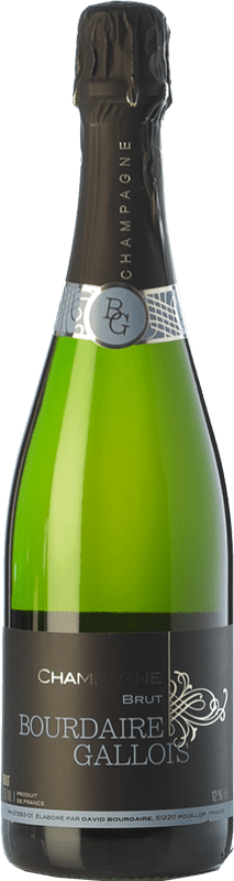 35,95 € Spedizione Gratuita | Spumante Bianco Bourdaire Gallois Brut A.O.C. Champagne champagne Francia Pinot Meunier 75 cl