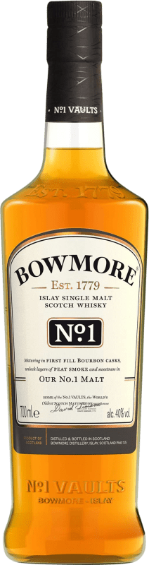 49,95 € Kostenloser Versand | Whiskey Single Malt Morrison's Bowmore Small Nº 1 Islay Großbritannien Flasche 70 cl