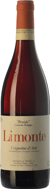 13,95 € Бесплатная доставка | Красное вино Braida di Giacomo Bologna Limonte D.O.C. Grignolino d'Asti Пьемонте Италия Grignolino — Гриньолино Бутылка 75 cl