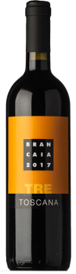 19,95 € Envio grátis | Vinho tinto Brancaia Tre I.G.T. Toscana Tuscany Itália Merlot, Cabernet Sauvignon, Sangiovese Garrafa 75 cl