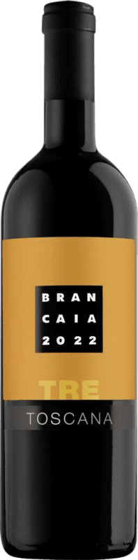 21,95 € Kostenloser Versand | Rotwein Brancaia Tre I.G.T. Toscana Toskana Italien Merlot, Cabernet Sauvignon, Sangiovese Flasche 75 cl