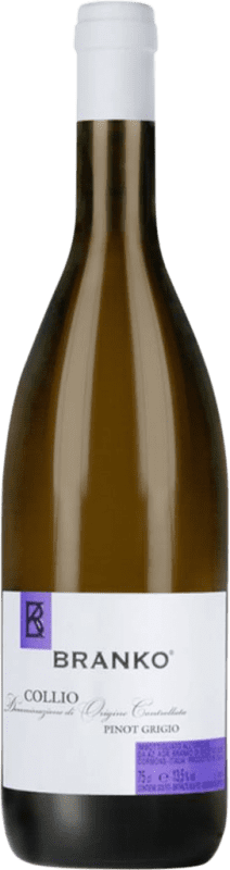 29,95 € Бесплатная доставка | Белое вино Branko Pinot Grigio D.O.C. Collio Goriziano-Collio Фриули-Венеция-Джулия Италия Pinot Grey бутылка 75 cl