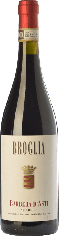 17,95 € Envio grátis | Vinho tinto Broglia Superiore D.O.C. Barbera d'Asti Piemonte Itália Barbera Garrafa 75 cl