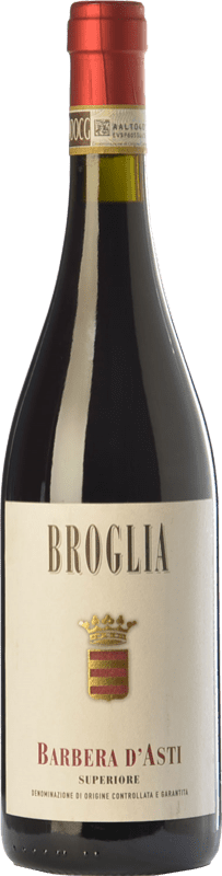 18,95 € Spedizione Gratuita | Vino Rosso Broglia Superiore D.O.C. Barbera d'Asti Piemonte Italia Barbera 75 cl