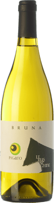 19,95 € Spedizione Gratuita | Vino bianco Bruna Le Russeghine D.O.C. Riviera Ligure di Ponente Liguria Italia Pigato Bottiglia 75 cl