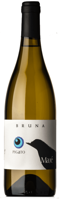16,95 € Бесплатная доставка | Белое вино Bruna Majé D.O.C. Riviera Ligure di Ponente Лигурия Италия Pigato бутылка 75 cl