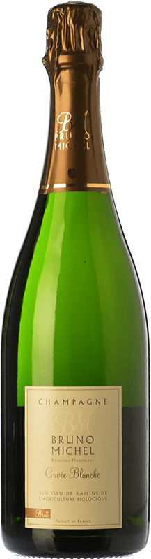 39,95 € Kostenloser Versand | Weißer Sekt Bruno Michel Cuvée Blanche A.O.C. Champagne Champagner Frankreich Chardonnay, Pinot Meunier Flasche 75 cl