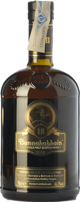 148,95 € Free Shipping | Single Malt Whisky Bunnahabhain Islay United Kingdom 18 Years Bottle 70 cl