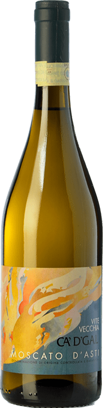 83,95 € Бесплатная доставка | Сладкое вино Ca' d' Gal Vite Vecchia D.O.C.G. Moscato d'Asti Пьемонте Италия Muscat White бутылка 75 cl