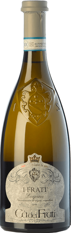 14,95 € Бесплатная доставка | Белое вино Cà dei Frati I Frati D.O.C. Lugana Ломбардии Италия Trebbiano di Lugana бутылка 75 cl