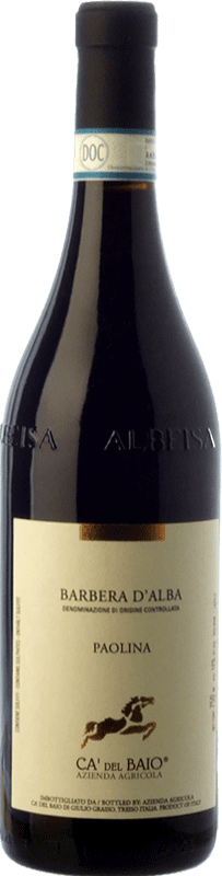 0,95 € Envío gratis | Vino tinto Cà del Baio Barbera d'Alba Paolina Crianza D.O.C. Piedmont Piemonte Italia Barbera Botella 75 cl