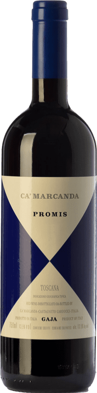 71,95 € Бесплатная доставка | Красное вино Gaja Ca' Marcanda Promis старения D.O.C. Bolgheri Тоскана Италия Merlot, Syrah, Sangiovese бутылка 75 cl