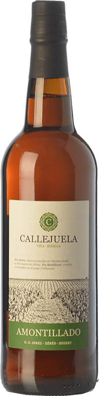 19,95 € Бесплатная доставка | Крепленое вино Callejuela Amontillado D.O. Manzanilla-Sanlúcar de Barrameda Андалусия Испания Palomino Fino бутылка 75 cl