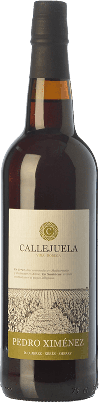 17,95 € Kostenloser Versand | Süßer Wein Callejuela D.O. Manzanilla-Sanlúcar de Barrameda Andalusien Spanien Pedro Ximénez Flasche 75 cl