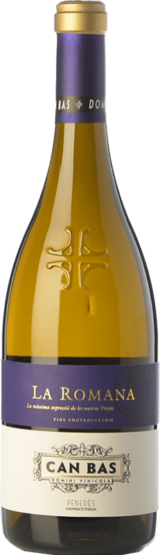 43,95 € Free Shipping | White wine Can Bas La Romana Aged D.O. Penedès Catalonia Spain Xarel·lo, Chardonnay Bottle 75 cl