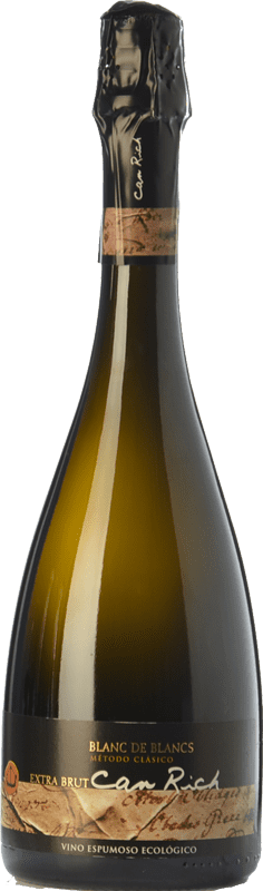 16,95 € Spedizione Gratuita | Spumante Bianco Can Rich Blanc de Blancs Riserva I.G.P. Vi de la Terra de Ibiza Isole Baleari Spagna Malvasia Eco — Biologico Bottiglia 75 cl