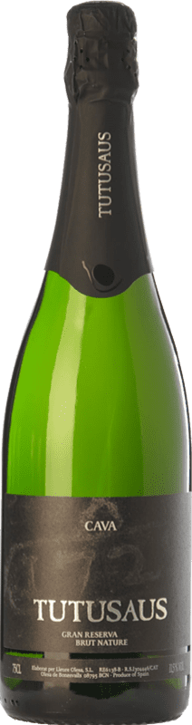 11,95 € Free Shipping | White Sparkling Wine Can Tutusaus Tutusaus Brut Nature Grand Reserve — Long Barrel-Aged D.O. Cava Catalonia Spain Macabeo, Xarel·lo, Chardonnay, Parellada Eco — Organic Bottle 75 cl