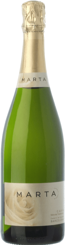 12,95 € 免费送货 | 白起泡酒 Caves Ramón Canals Marta Brut Nature 预订 D.O. Cava 加泰罗尼亚 西班牙 Macabeo, Xarel·lo, Parellada 瓶子 75 cl