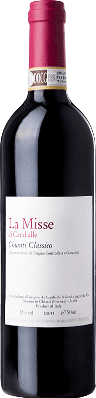 14,95 € Free Shipping | Red wine Candialle La Misse D.O.C.G. Chianti Classico Tuscany Italy Sangiovese, Malvasia Black, Canaiolo Bottle 75 cl