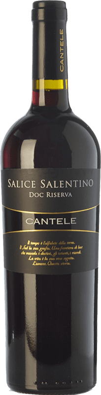 11,95 € 免费送货 | 红酒 Cantele 预订 D.O.C. Salice Salentino 普利亚大区 意大利 Negroamaro 瓶子 75 cl